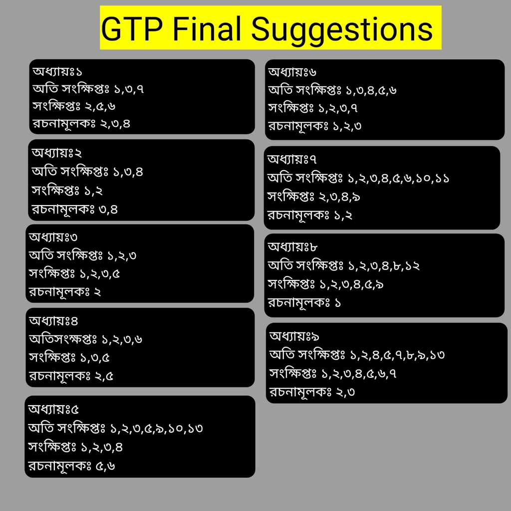 GTP Final Suggestion 